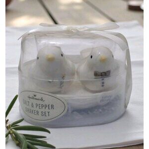 Hallmark Love Birds Porcelain Salt Pepper Shakers on Nest Wedding Shower Gift